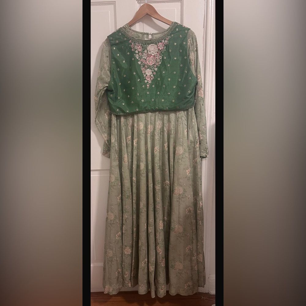 ETHNIC PAKISTANI Women’s Long Floral Maxi Dress - Picture 5 of 16